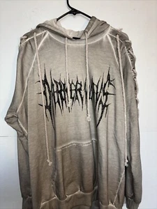 Darker Waves Gothic Tassel Sleeve Hooded Sweatshirt Size S - Picture 1 of 23
