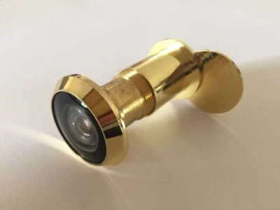 Pedret Door Viewer 200 Degree Big Eye Brass Finish - image 1 of 3
