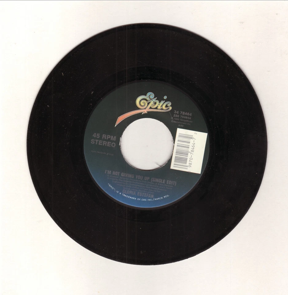 Gloria Estefan I'm Not Giving You Up Higher 1997 Vinyl 45 - Image 1 of 2