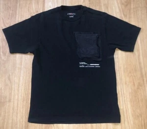 Jordan T Shirt Small Engineered Black Faded Zip Pocket Short Sleeve 23 Nike Air - Picture 1 of 14