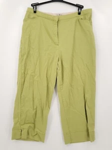 Duck Head Capris Pants Womens Color Green 3 Pockets Slit Legs Casual Hook Eye - Picture 1 of 5
