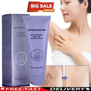 Permanent Hair Removal Cream Painless Stop Hair Growth Inhibitor Remover Smooth - Picture 1 of 11