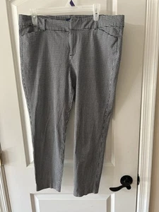 Old Navy Pixie Women’s Size 16 Black White herringbone Career Pants - Picture 1 of 9