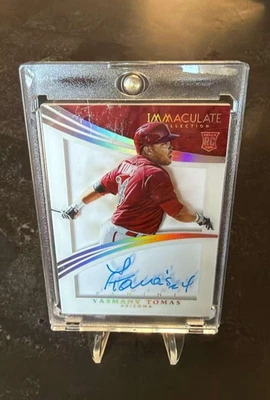 2015 Immaculate Shadowbox 签名 (RC) 全息金色亲笔签名 #3 Yasmany Tomas /25 — 第 1/2 张图片