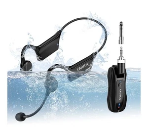 Kimafun KM-GWP91 kabelloses wasserdichtes Mikrofon Headset IP67 2,4G mit Empfänger - Bild 1 von 16