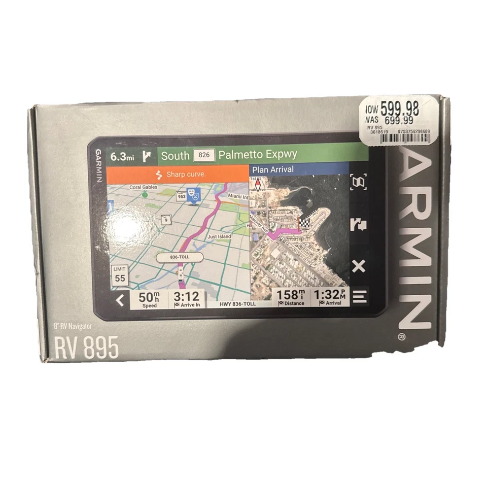 Garmin RV 895 GPS Navigator Large Easy-to-Read 8in in Landscape or Portrait Mode - Image 1 of 1