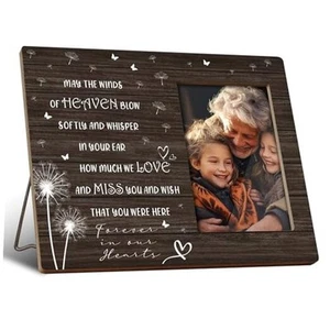 Memory Gifts for Loss Loved Ones, Memorial Picture Frame 4x6, Sympathy Gifts - Picture 1 of 7