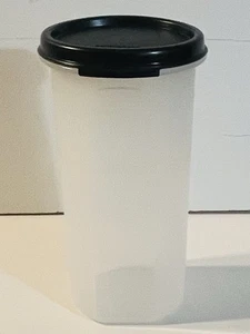 Tupperware Vintage Modular Mates Cylinder 22floz Black Lid #1641 NEW LID - Picture 1 of 4