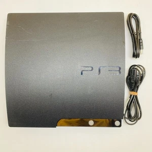 SONY PS3 PlayStation 3 Slim Nera 250GB CECH-2004B console+cavi FUNZIONANTE - Imagen 1 de 13