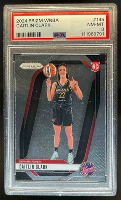 2024 Panini WNBA Prizm Caitlin Clark RC Rookie #145 Fever PSA 8 - Image 1 of 2