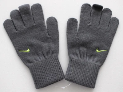 Nike Knitted Swoosh Gloves Youth L/XL Smoke Grey/Lime Ice - Image 1 of 3
