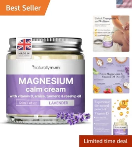 Magnesium Cream with Vitamin D3 4oz Nourishing Lotion for Sleep Immune Hair - Picture 1 of 10