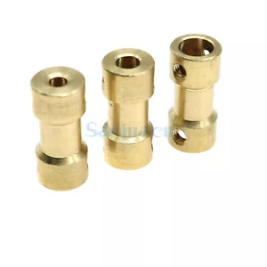 5PCS 2/3/3.17/4/5/6mm Brass Shaft Coupling Coupler DIY Model Decelerate Motor - Picture 1 of 117