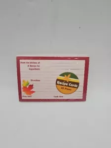 30 Blank Fall Leaves Recipe Cards Cookbook Box Family - Picture 1 of 4
