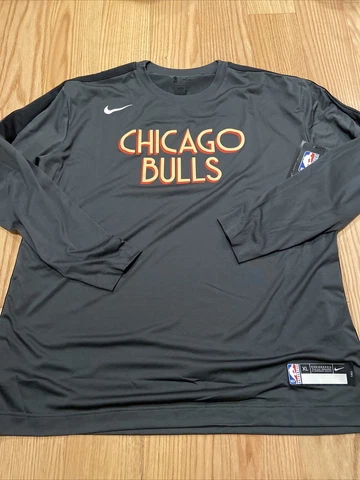 Nike NBA Chicago Bulls Player Issue City Edition LS top shooting XLT CN5137 NWT Cover