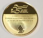 Singapore Airlines SIA-1990 Limited Edition Gold Coin - 25 years Of Independence