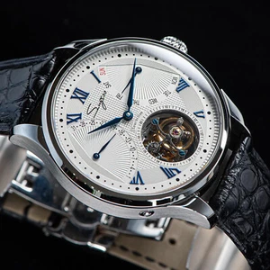 Sugess Tourbillon Master Day Date Seagull ST8004 Mechanical Mens Watch SU8004BLR - Picture 1 of 19