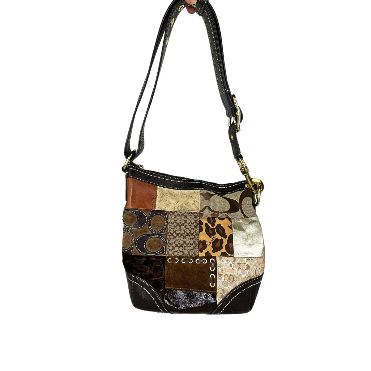 Coach Patchwork Shoulder Bag Medium Bags & Handbags for Women for