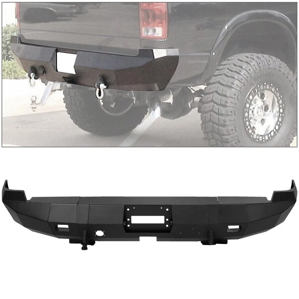 Black Rear Stealth Winch Bumper For 02-09 Dodge Ram 1500/2500/3500/4500/5500 NEW Foto 1 de 4
