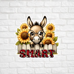 Donkey sticker vinyl decal smart a*s sunflower funny sassy laptop sarcastic - Picture 1 of 3