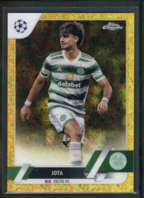 2023 JOTA 43/50 TOPPS CHROME UEFA CHAMPIONS LEAGUE MINI DIAMOND GOLD - Image 1 of 2