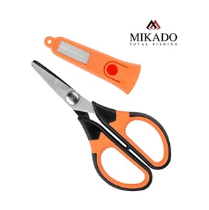 Tijeras de pesca ergonómicas MIKADO Braid Cutter tijeras delanteras con afilador de ganchos - Imagen 1 de 2