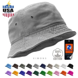 Bucket Hat Cap Cotton Fishing Boonie Brim visor Sun Safari Summer Men Camping BK - Picture 1 of 70