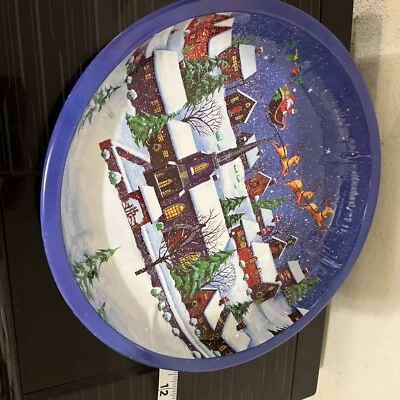 Vintage  Christmas  Metal  plate - Image 1 of 4