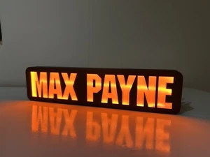 Letrero LED Max Payne USB para hombre cueva, sala de juegos, bar, - Imagen 1 de 6