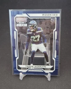 2022 Panini Chronicles Playoff Momentum Rookie #PMR-39 Tariq Woolen Seahawks RC - Picture 1 of 2