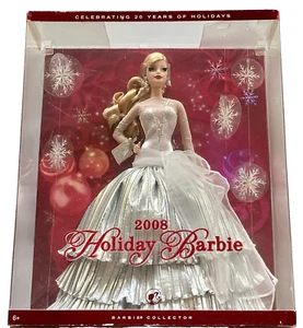 2008 HOLIDAY BARBIE DOLL BLONDE, SILVER DRESS A CHRISTMAS CAROL L9643 NEW IN BOX - Picture 1 of 19