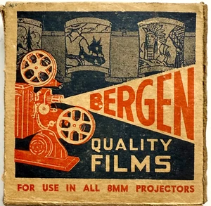 PELÍCULA ORIGINAL VINTAGE 8mm "The Indian Attack" Bergen Film Labs 50 ft. PELÍCULA DE VAQUERO - Imagen 1 de 3