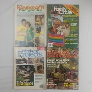 Lot of 4 Vintage Magazines Family Circle Decorating Remodeling Weekend Projects