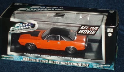 GREENLIGHT "FAST & FURIOUS" DARDEN'S 1970 DODGE CHALLENGER  1/43 DIECAST METAL - Image 1 of 4