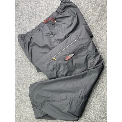 Vintage Nike Track Pants Mens XXL Gray Windbreaker Lined Cargo Y2K Baggy Warm Up - Image 1 of 4