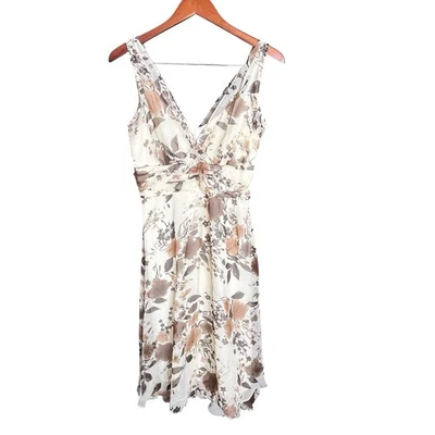 Vintage Y2K Floral Ruffle Babydoll Midi Dress Fairy Cottagecore Romantic Sz 6 - Image 1 of 4