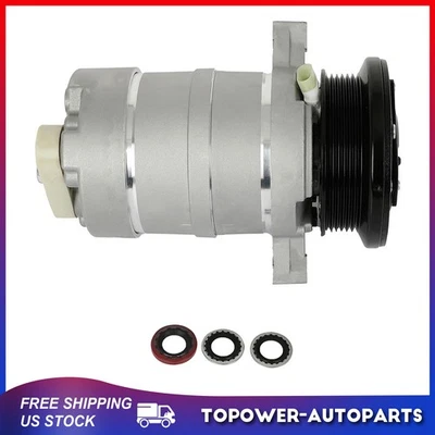 A/C AC Compressor w/ Clutch For Cadillac Eldorado Fleetwood Seville 1989-1992 - Изображение 1 из 4