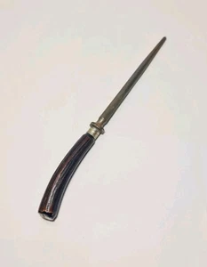 Afilador de cuchillos de acero vintage/antiguo con mango de asta ~ 29 cm - Imagen 1 de 11