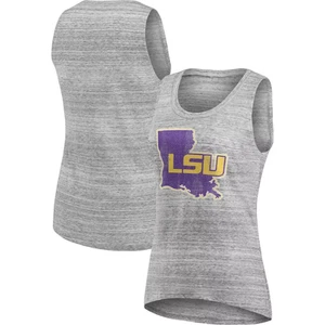 NCAA LSU Tigers Women's State Outline Gray Tank Top - Large - Picture 1 of 1