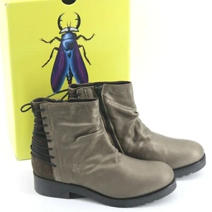 Fly London Women's Bust Leather Zip Ankle Boots Grey/Ground Size EUR 40 / US 8.5 - Bild 1 von 11