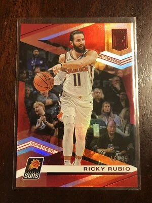 2019-20 Panini Donruss Elite Red Aspirations parallel Ricky Rubio #/89 Suns - Image 1 of 2