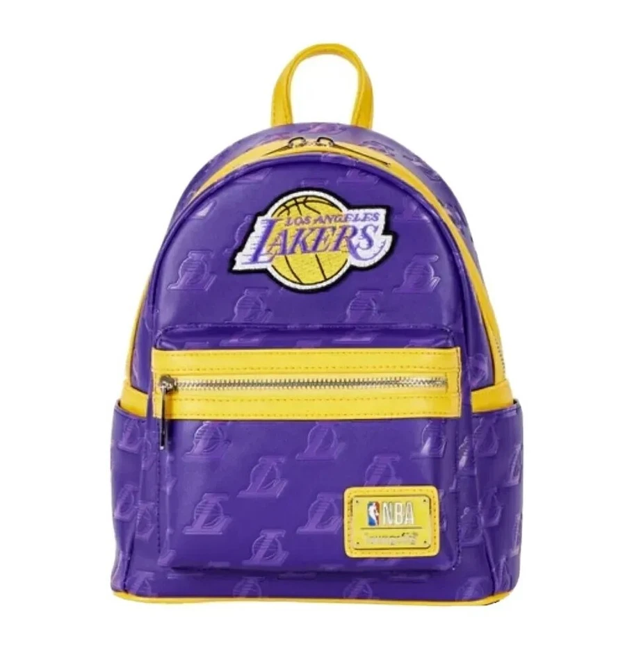 Loungefly Los Angeles Lakers Logo Mini Backpack NBA Basketball Purple Yellow