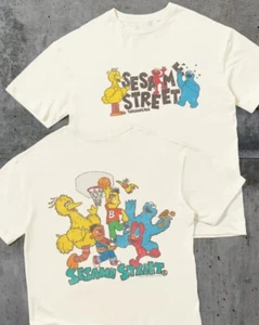 Sesame Street Hoops Vintage 100% Cotton Unisex T-Shirt Size S-4XL - Picture 1 of 5