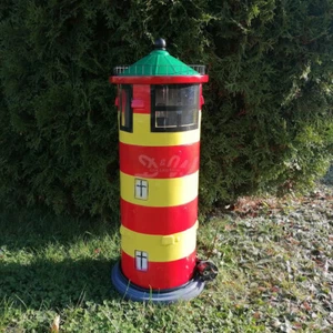 LEUCHTTURM PILSUM 50 cm rot gelb BLINKLICHT Garten Deko HOCHZEIT OTTO der FILM - Bild 1 von 2