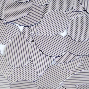 Sequin Teardrop 1.5" Purple Silver Pinstripe Metallic Couture Paillettes - Picture 1 of 2