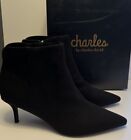 Charles by Charles David Accurate Black Faux Suede Bootie NIB Size 11