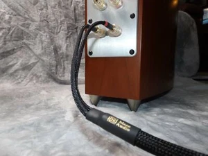 Maze Audio Eden Series Hand Made Speaker Cables 8ft Spade/Banana Black - Picture 1 of 6