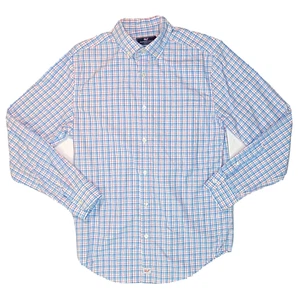 Vineyard Vines 100% Cotton Classic Fit Murray LS Shirt Men Size Small Plaid Blue - Picture 1 of 8