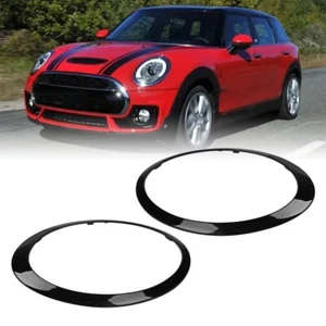 New For Mini Cooper S JCW F54 Clubman Headlight Covers 2014-2019 Black Glossy - Picture 1 of 12