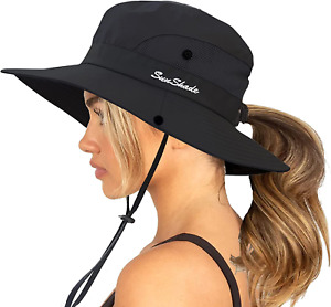 Womens Summer Sun-Hat Outdoor UV Protection Fishing Hat Wide Brim Foldable-Beach